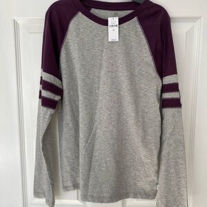 GapKids NWTs 2 Gray and Green Striped Long-sleeve t-shirts